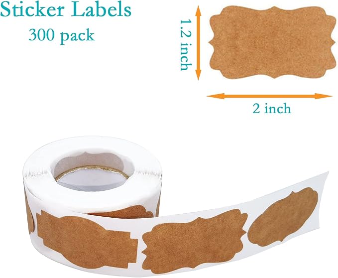 Christmas Gift Name Tags and Labels Stickers, Self-Adhesive Jar Labels - Image 2