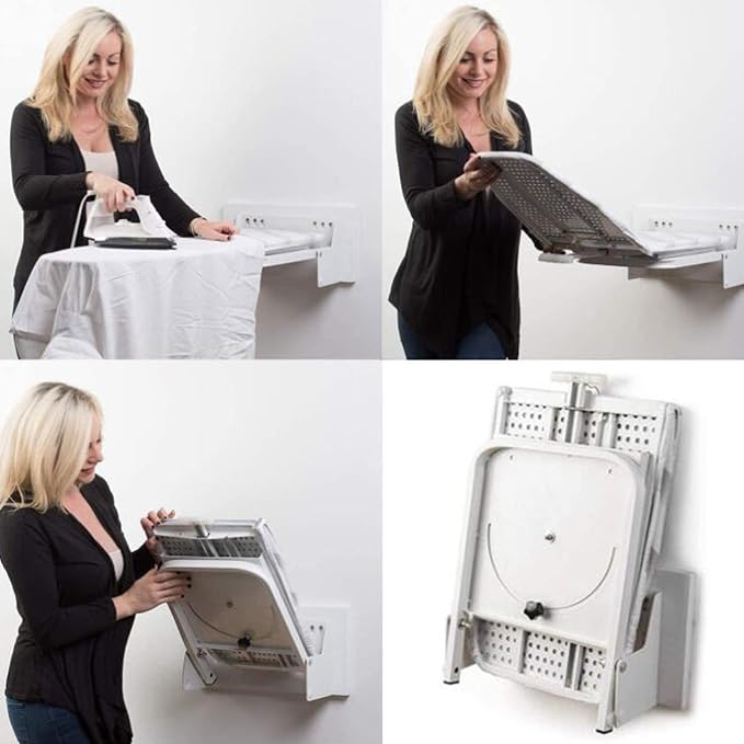 Ironing Board 180° Swivel Wall Mounted Ironing Board Fold-up Laundry Iron Board - Image 4