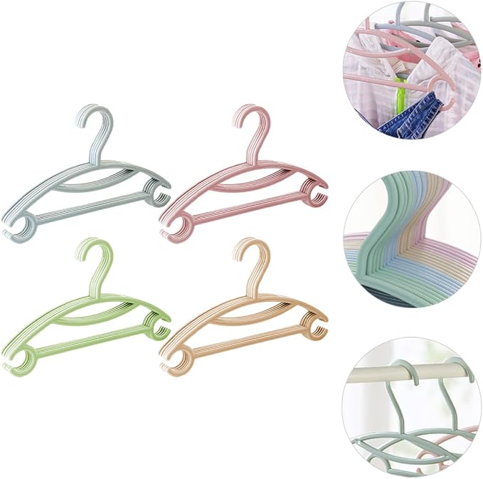 20pcs Clothes Hangers Non-Slip Plastic Clothing Hanger Set - Image 8