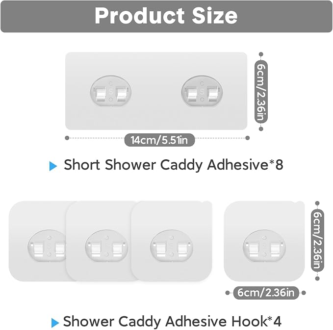 Lsnisni 12 Pack Adhesive Replacement, Strong Adhesive Hooks, Waterproof - Image 2