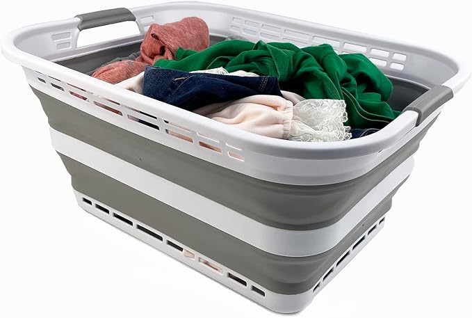 SAMMART 42L Collapsible Plastic Laundry Basket - Image 5