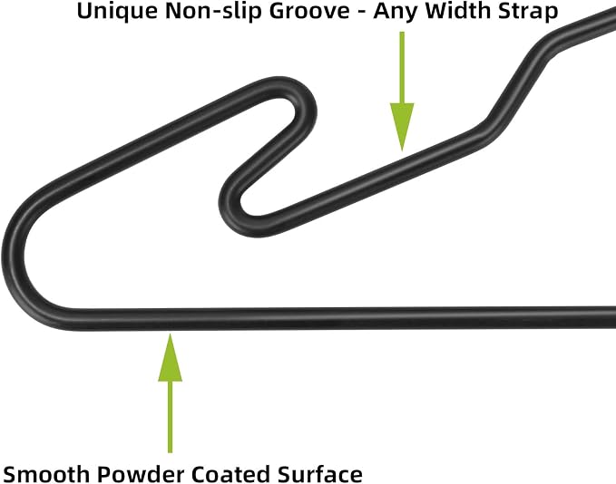Heavy Duty Metal Hangers with Unique Hook Design Durable & Sturdy Coat Hangers - Image 4