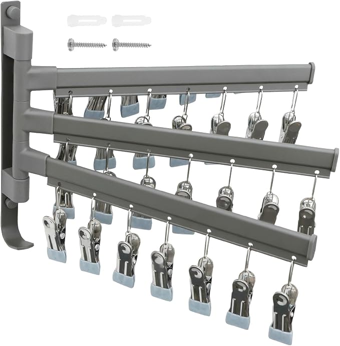 Clothes Drying Rack, Drying Rack, Wall Mounted Rotate Drying Hangers by blackonvlm