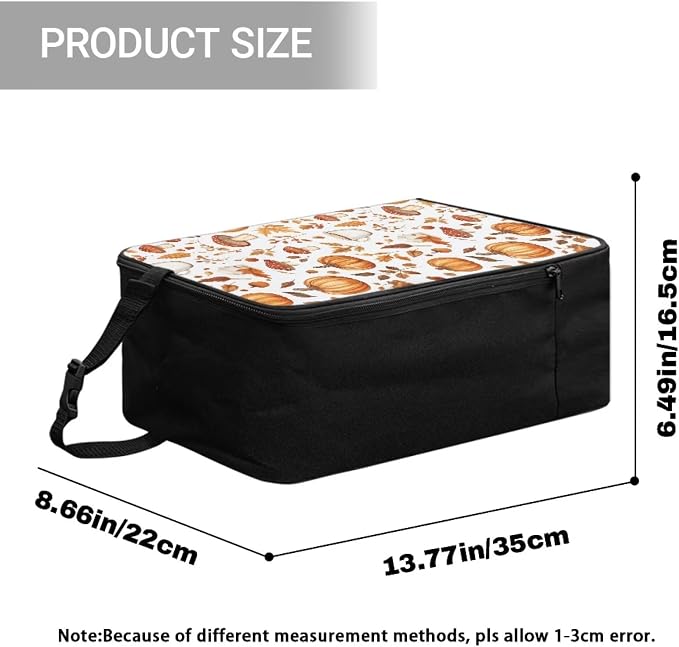 Maple Leaves Pumpkin Travel Steam Iron Storage Bag - Image 7