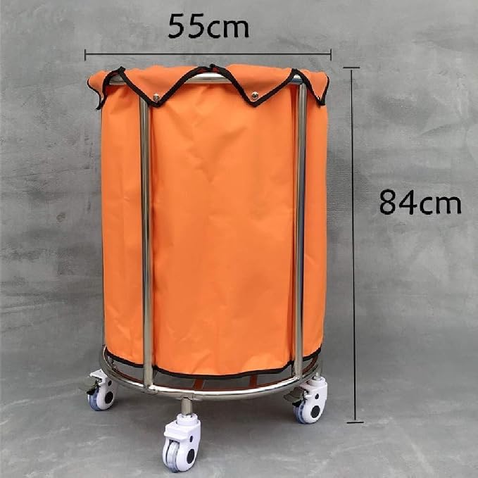 COAECJ Laundry Sorter Laundry Hamper Sorter Round Laundry Cart - Image 2
