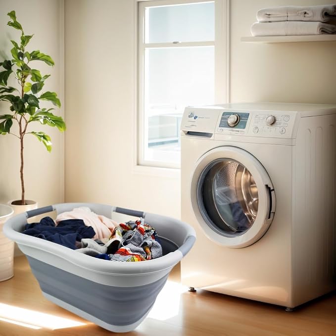 SAMMART 30L Collapsible Plastic Laundry Basket - Image 6