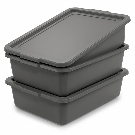 Gray 13 L Commercial Bus Tubs/Tote Box by WYT