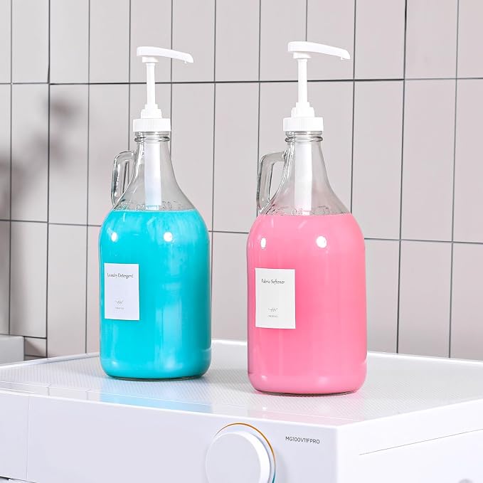 64 OZ Laundry Detergent Dispenser by VEGEVIGI, Glass Liquid Laundry Soap - Image 6