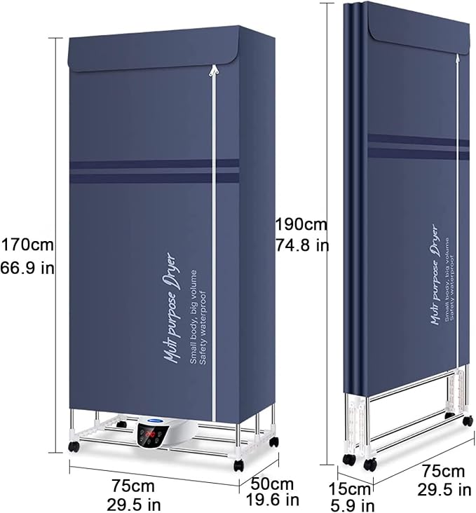 Foldable Electric Heated Clothes Airer Dryer Rack - Image 2