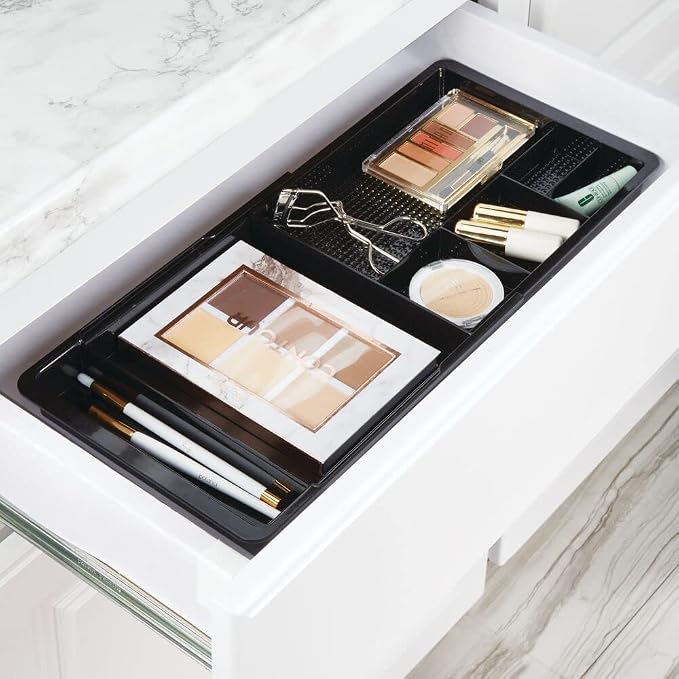 mDesign Expandable Plastic Drawer Organizer and Storage Container - Image 2