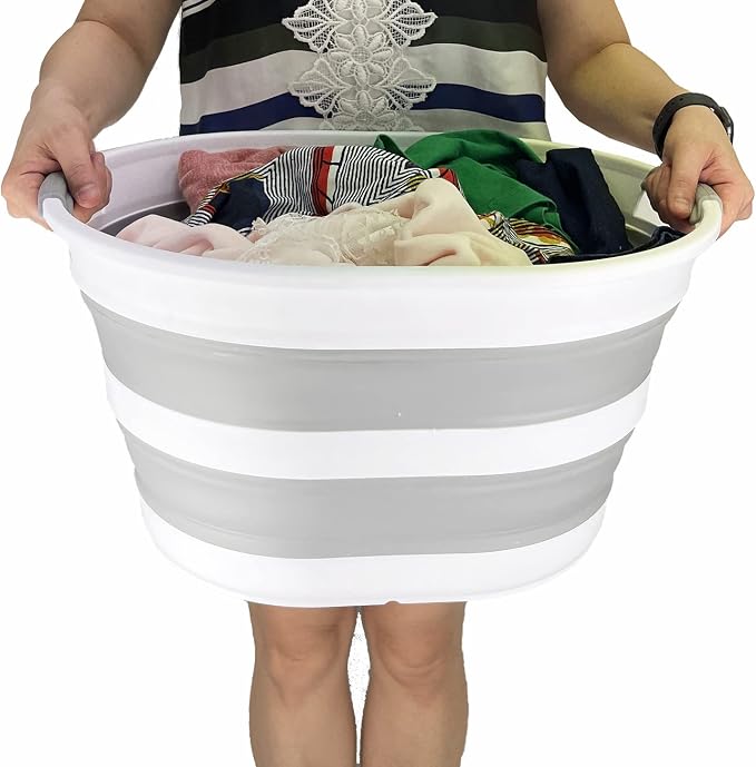 SAMMART 23L Set of 2 Collapsible Plastic Laundry Basket - Image 6