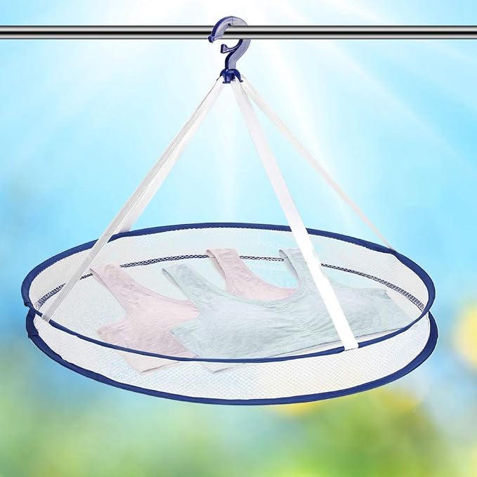OUKENS Round Drying Rack, 23inch Foldable Underwear Dryer, Collapsible Hanging - Image 2