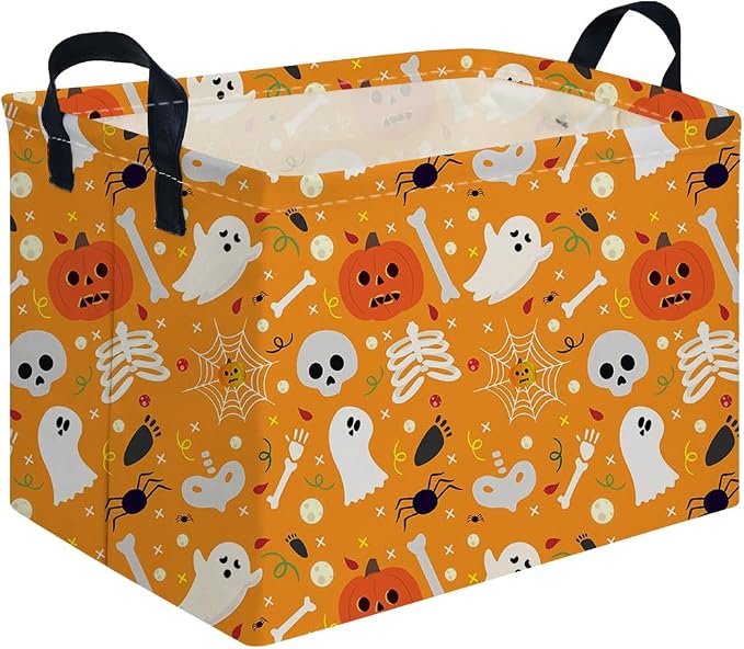 Rectangular Halloween Basket, Trick or Treat Basket by FXOCSHE