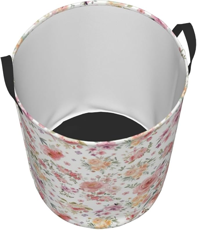 Pink Flowers Laundry Hamper Bag - Image 2