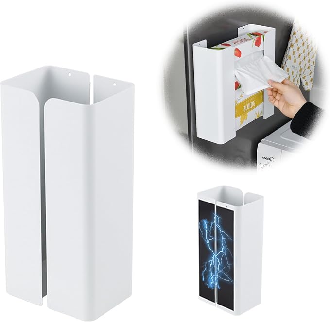 Magnetic Wall Mounted Tissue Box Holder and Glove Box Dispenser by PWMENLK