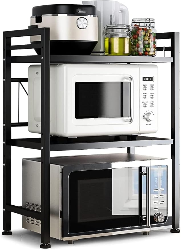 DOLALIKE Microwave Oven Rack, Expandable Microwave Stand Countertop Kitchen by DOLALIKE