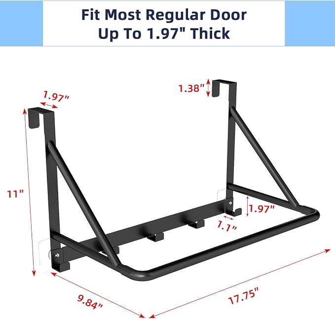 Over The Door Clothes Hanger, Metal Clothes Rack - Image 2