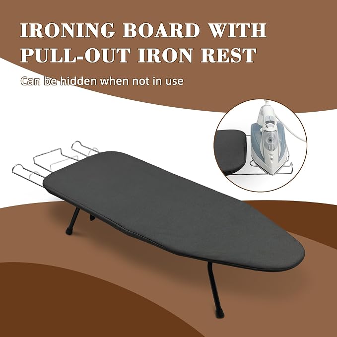 Mini Ironing Board Tabletop Ironing Board Compact Foldable Iron Board Thick - Image 4