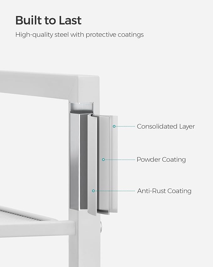 SONGMICS 6-Tier Storage Rack, Bathroom Shelf, Extendable Plant Stand - Image 4