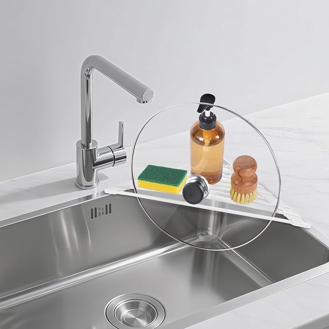 Triangular Sink Rack, Foldable Sink Drying mat, Heat-Resistant, and Rust-Proof - Image 7