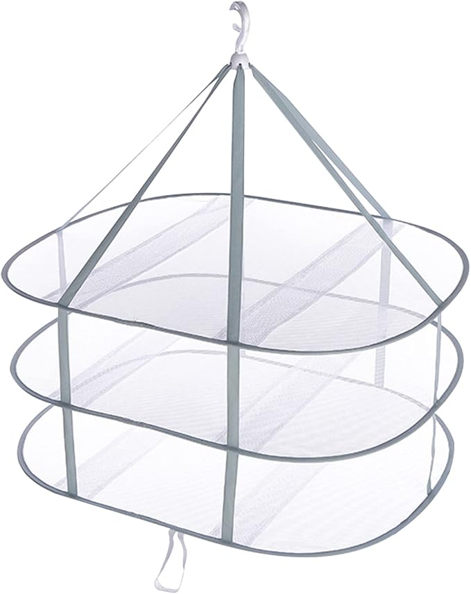 3 Tier Folding Drying Rack, 10Lb Capacity Space Saving Hanging Dryer - Image 6