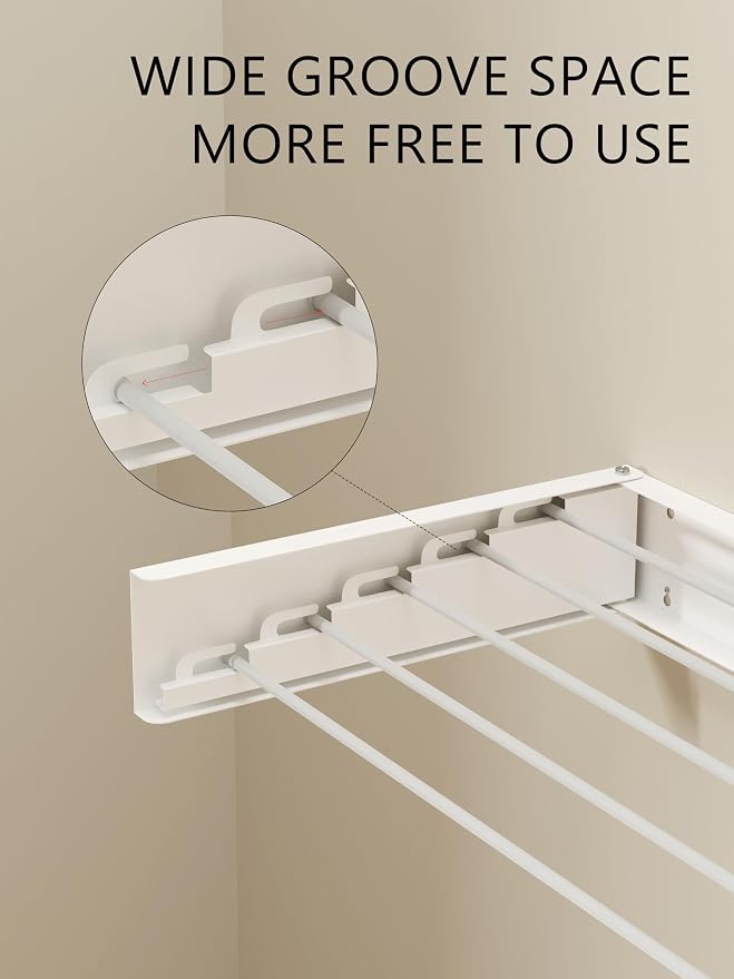 JOOM Laundry Drying Rack Collapsible, Wall Mounted Clothes Drying Rack - Image 7