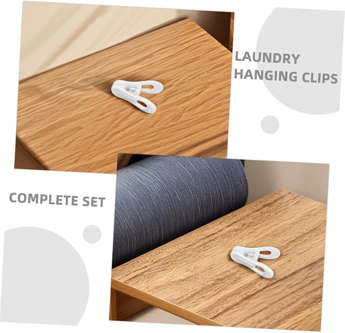 Laundry Hooks 30 Pcs Windproof Hangers Plastic Clothespin Clips Strong Pinch - Image 9