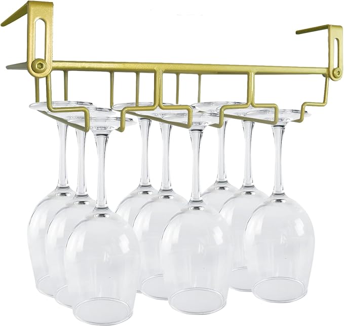 Adjustable Under Cabinet Stemware Holder by NAISQAQ