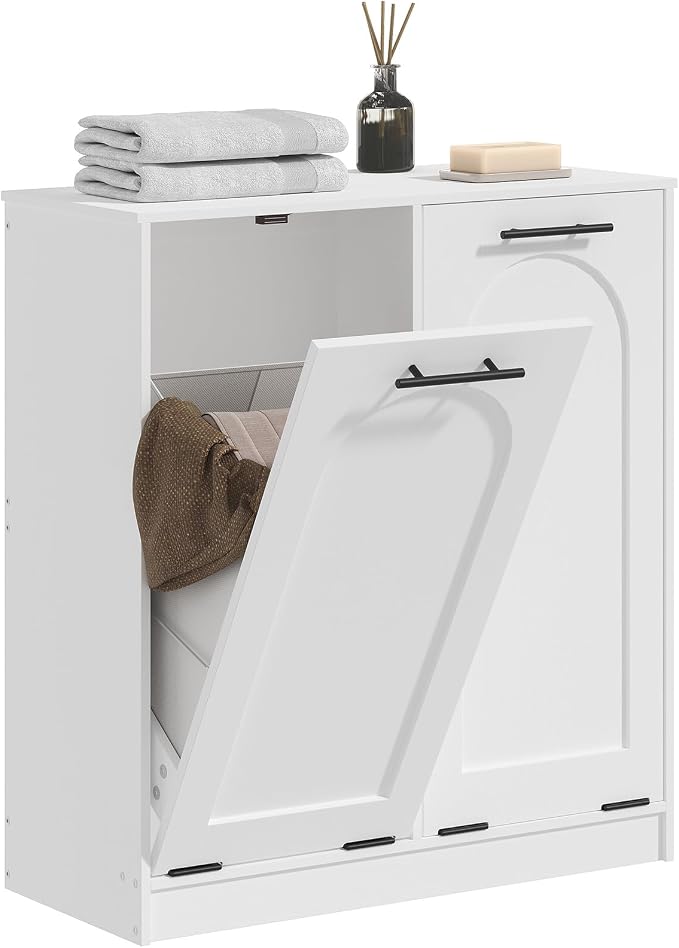HOOBRO Double Laundry Cabinet, 22 Gal. Hamper Cabinet - Image 8