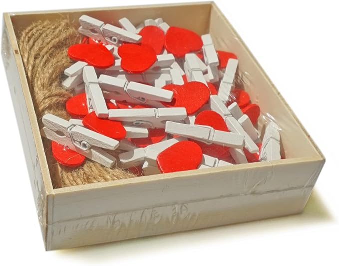 LWR CRAFTS Wooden Mini White Clothespins - Image 5