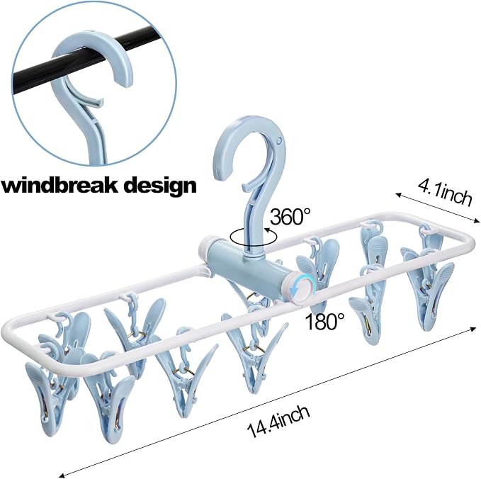 Suwimut 6 Pack Clothes Drying Rack, Small Folding Portable Underwear Hangers - Image 2
