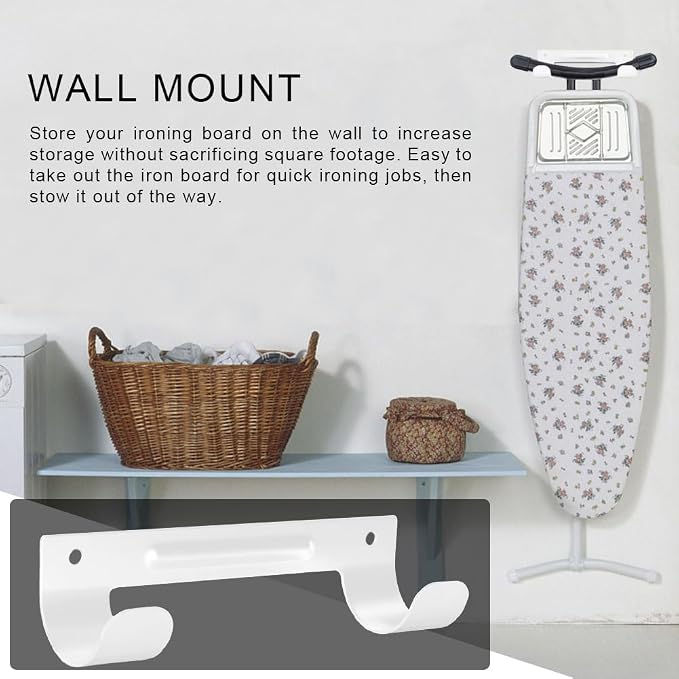 Ironing Board Hanger, Wall Mount Ironing Board Holder - Image 4
