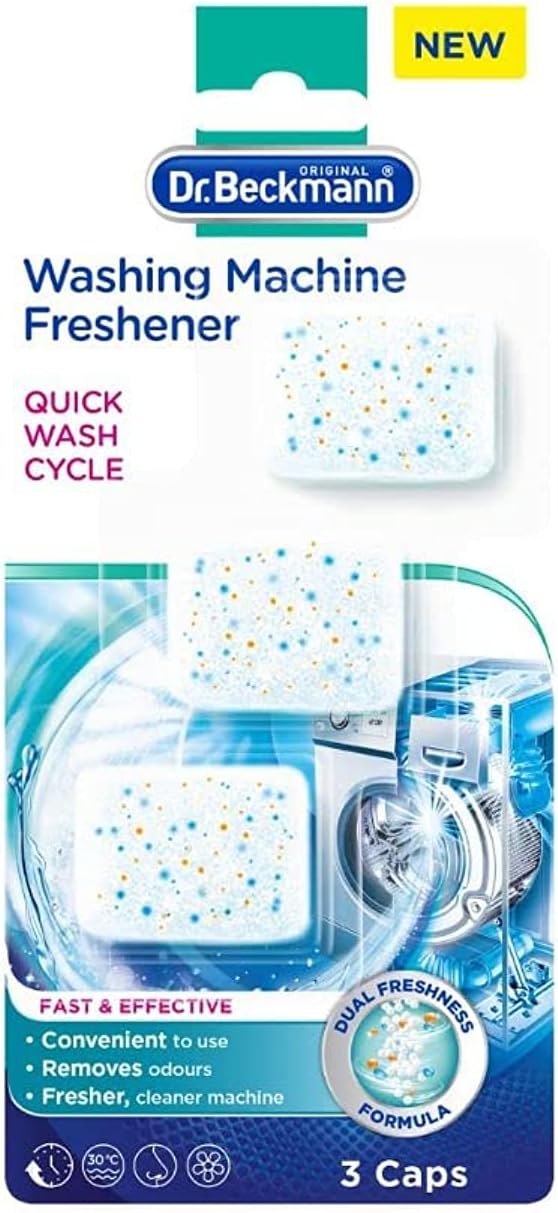 Dr. Beckmann Washing Machine Freshener Tabs | Quick in-between cleaning | 3 Tabs by Dr.+Beckmann