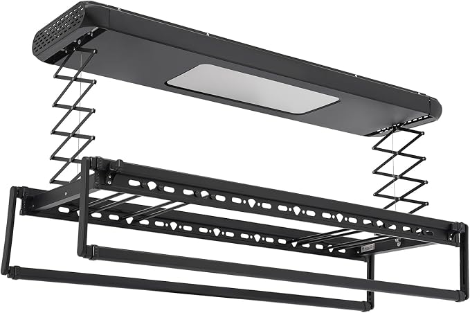 Electric Clothes Airing Rack, Adjustable Ceiling Mounted Smart Control Clothes - Image 4