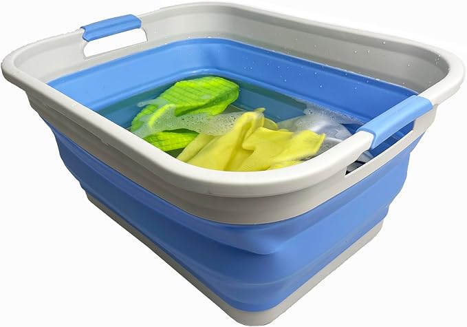 SAMMART 41L Collapsible Plastic Laundry Basket-Foldable Pop Up Storage - Image 4
