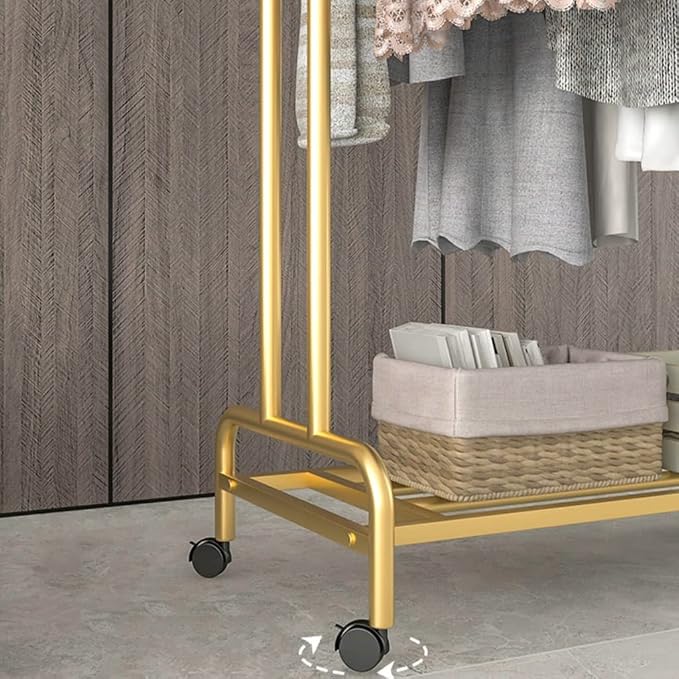 Corner Coat Rack Home Double Pole Hanger Floor Home Balcony Drying Clothes Pole - Image 3