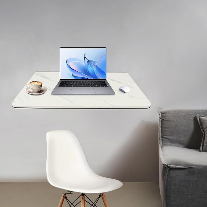 Folding Wall Mount Desk, Floating Computer Desk Fold Down Table - Image 4