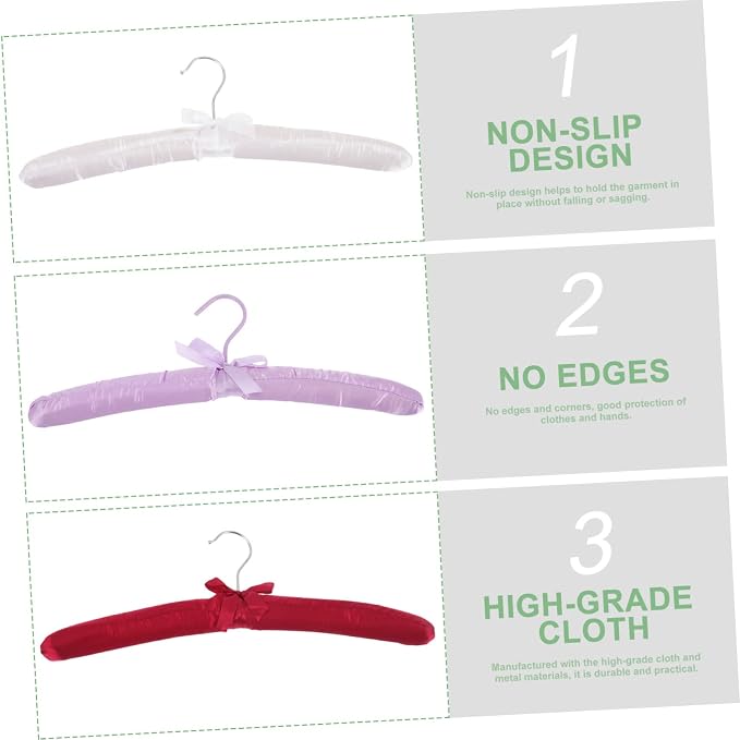 6pcs Padded Hangers Non- Satin Clothes Hangers - Image 5