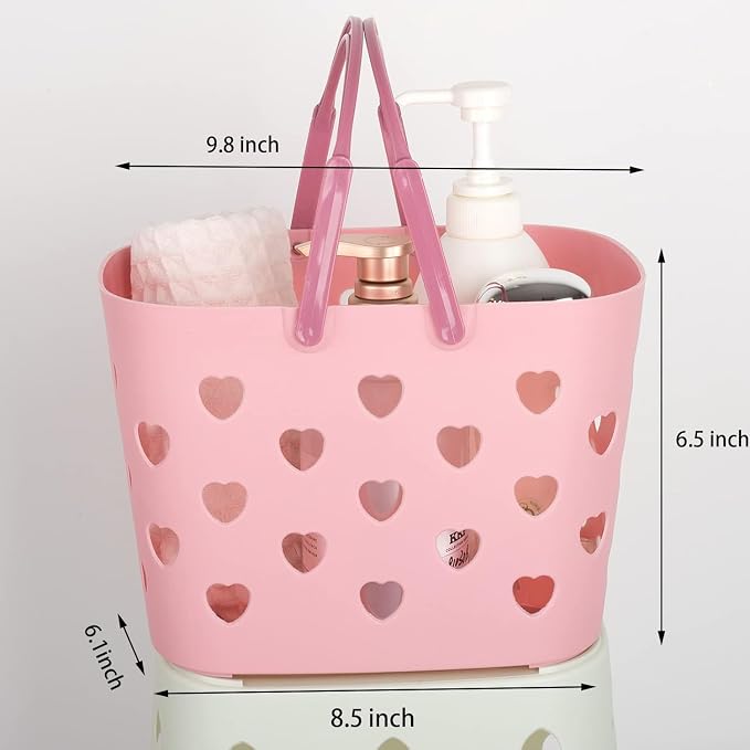 Anyoifax Portable Shower Caddy Tote Plastic Storage Basket - Image 2