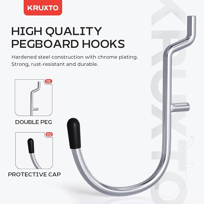 300PCS Pegboard Hooks Kit, Peg Board Organizer Accessories - Image 3