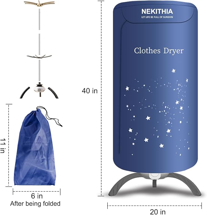 Portable Clothes Dryer, 900W Fast Drying & Large Load Capacity - Image 6