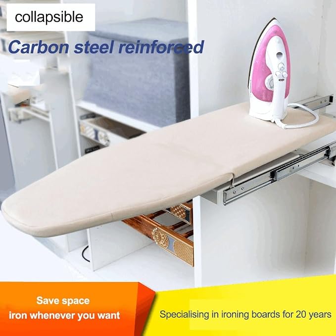 Wall-Mounted Ironing Board, Pull-Out Ironing Station, 180° Swivel Ironing - Image 4
