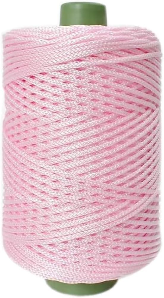 250G Hollow Braided Polypropylene Rope 3mm Colorful Polyester Yarn Handmade by Unknown