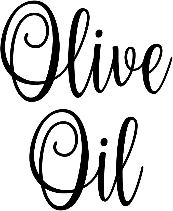 Olive Oil 3.5w x 4h Label | Kitchen Pantry Organization | Die Cut Vinyl Decal | by MinglewoodTrading