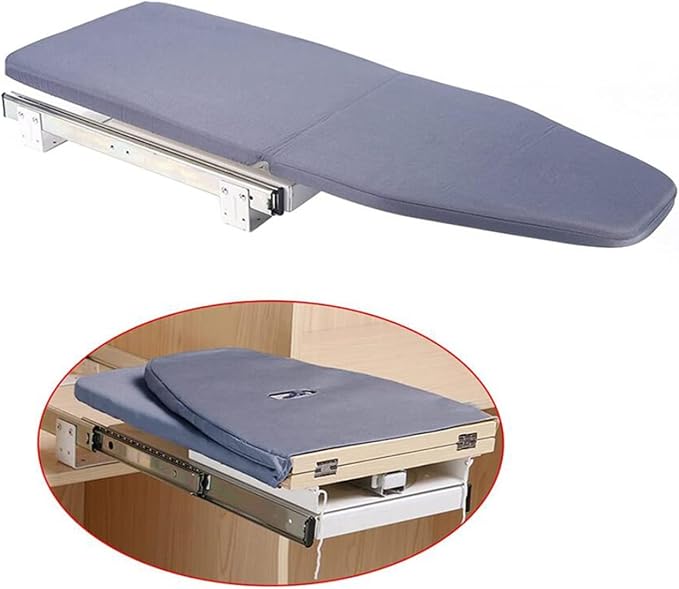 Ironing Board Retractable Pull Out Ironing Board Closet Sliding Out Swivel Iron - Image 3