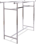 Econoco - Adjustable Double Bar Rectangular Hangrail Rack in Chrome by Econoco