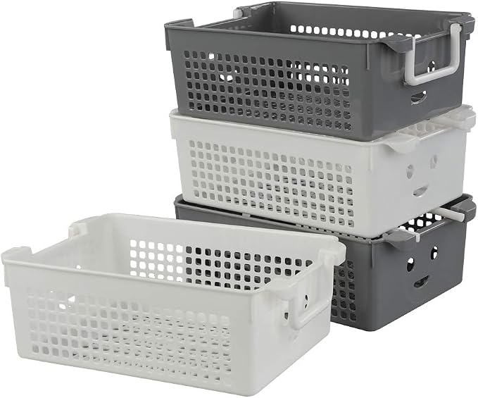Stackable Plastic Storage Baskets/Bins Organizer by Doryh