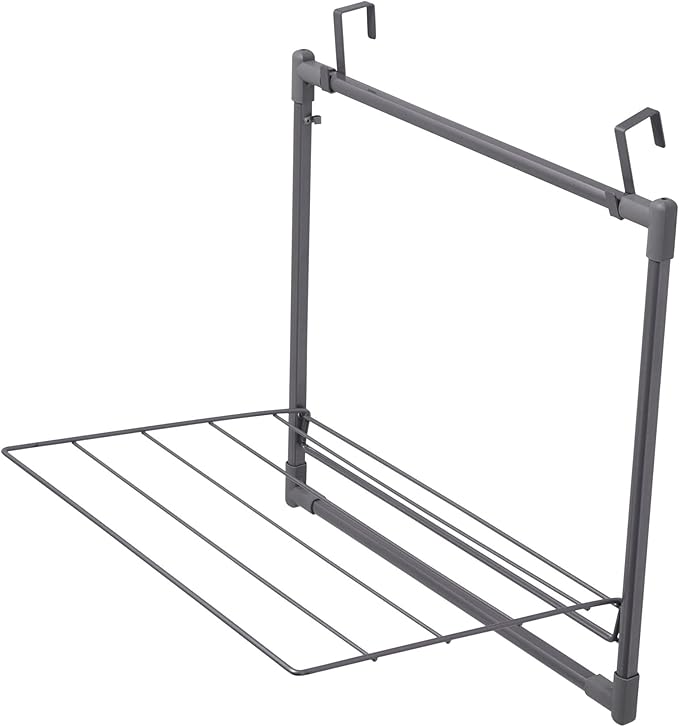 Household Essentials Metal Expandable Over the Door Drying Rack - Image 4