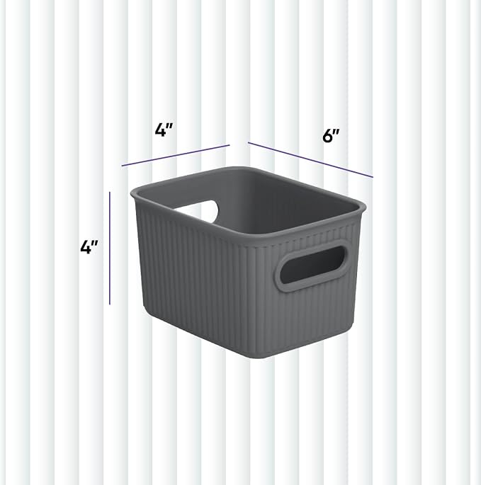 Superio Decorative Plastic Basket Open Home Storage Bins Organizer Baskets - Image 2