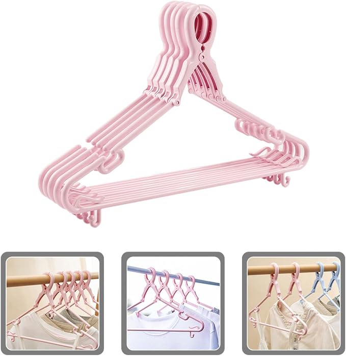 Windproof Plastic Clothes Hangers Set of 5 - Image 3